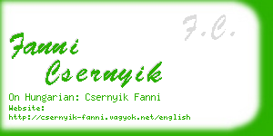 fanni csernyik business card